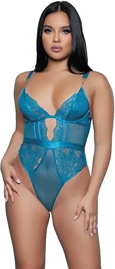 BE WICKED CAMILLE BODYSUIT TEAL  (S)