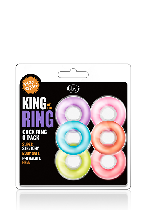 BLUSH KING OF THE COCK RING 6 PACK 