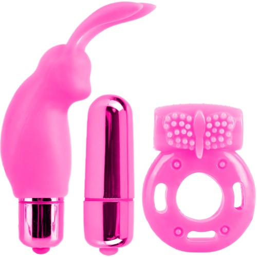 NEON VIBRATING  PINK COUPLES KIT