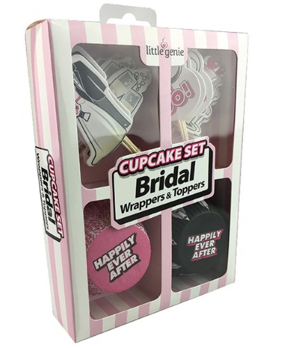 CUPCAKE SET BRIDAL WRAPPERS & TOPPERS