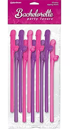 BACHELORETE STRAWS PINK/PURPLE