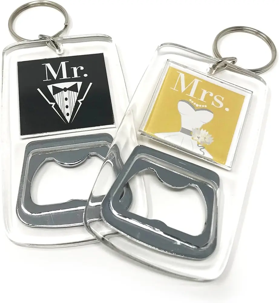 BOTTLE OPENER KEY RINGS MR./MRS