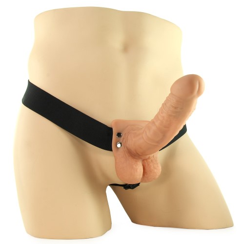 FETISH FANTASY SERIES 7" HOLLOW STRAP-ON /BALLS