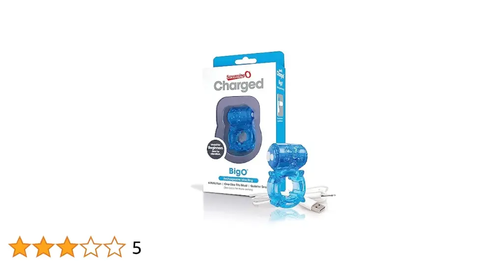 SCREAMING O CHARGED BIGO RECHARGEABLE VIBE RING BLUE